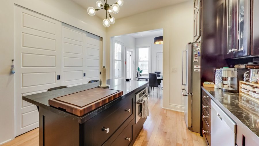 Shared kitchen.  High-end, new appliances, Keurig single-serve coffee maker, I supply coffee and tea!