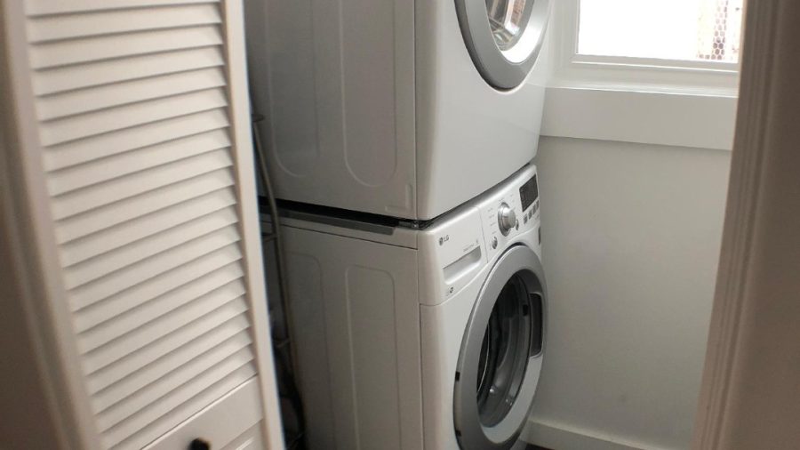 Full-sized washer and dryer for your use, shared with other guests.