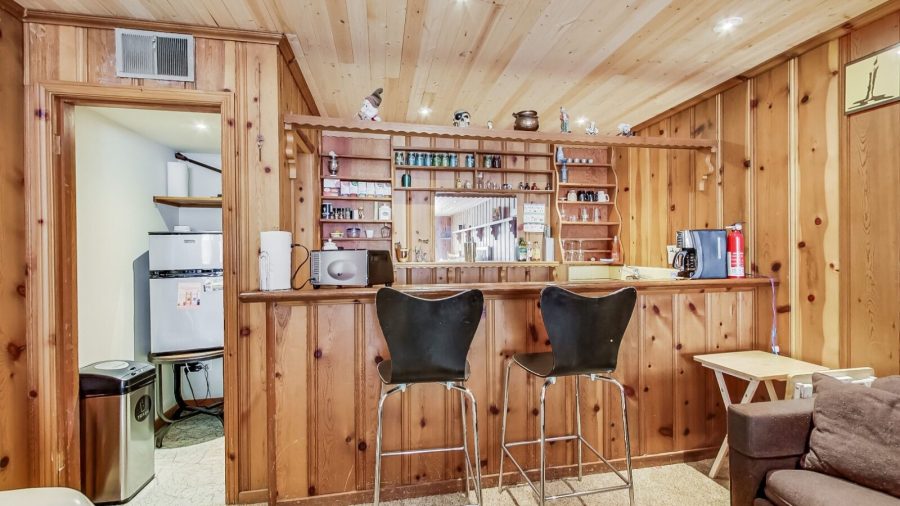 Kitchen with bar seating...