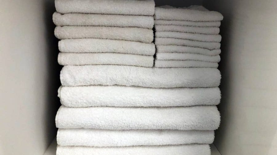 Clean bath towels, hand towels, and washcloths