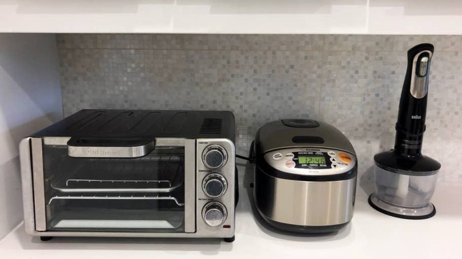 Kitchen - toaster oven, rice cooker, and blender