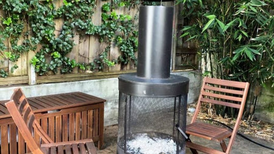 Outdoor seating area with fire pit