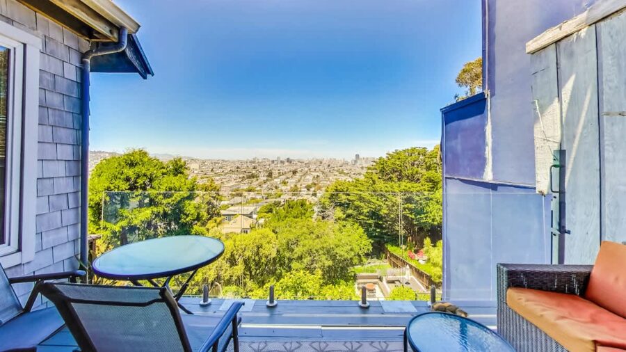 Amazing views from the deck off the living room. 