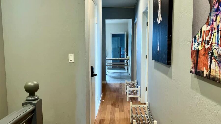 Hallway at the top of the stairs...