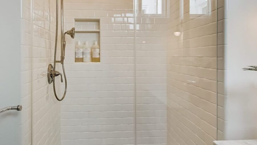 Shared bathroom with amazing walk-in shower