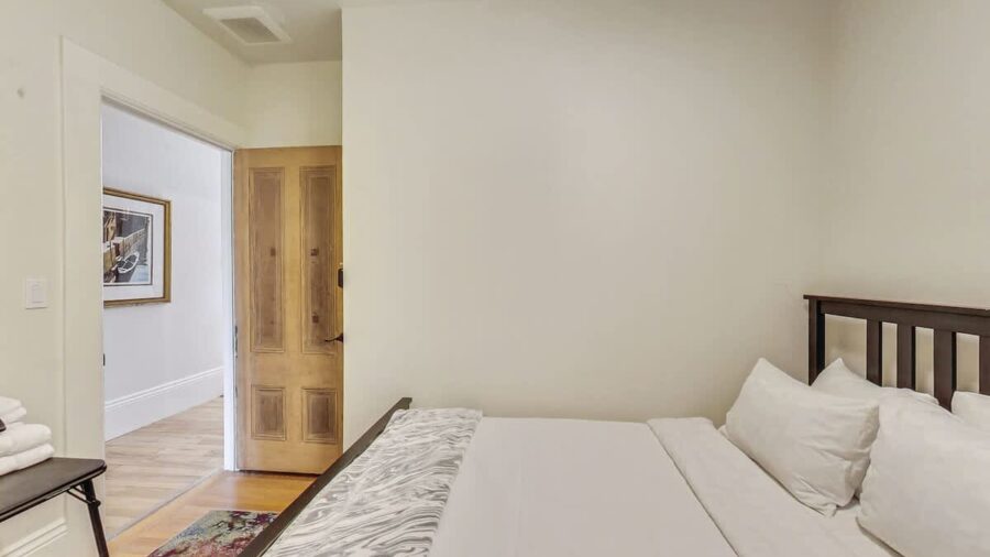 Cozy bedroom with full bed