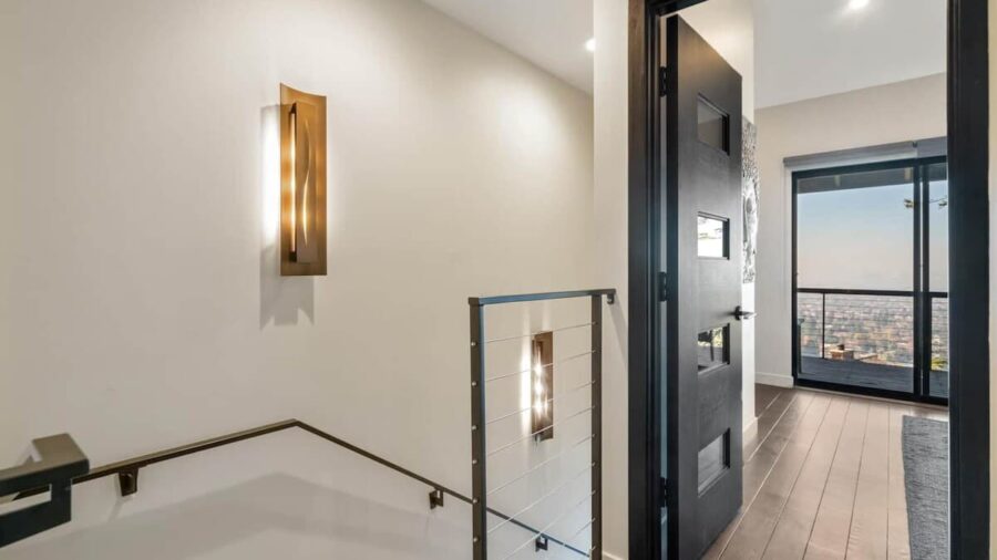 Upstairs hall, entrance to upstairs bedroom