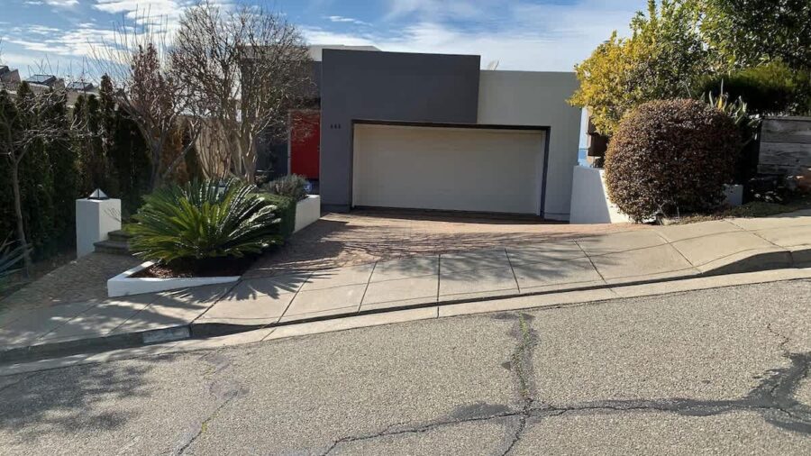 Street View - The house is located hillside