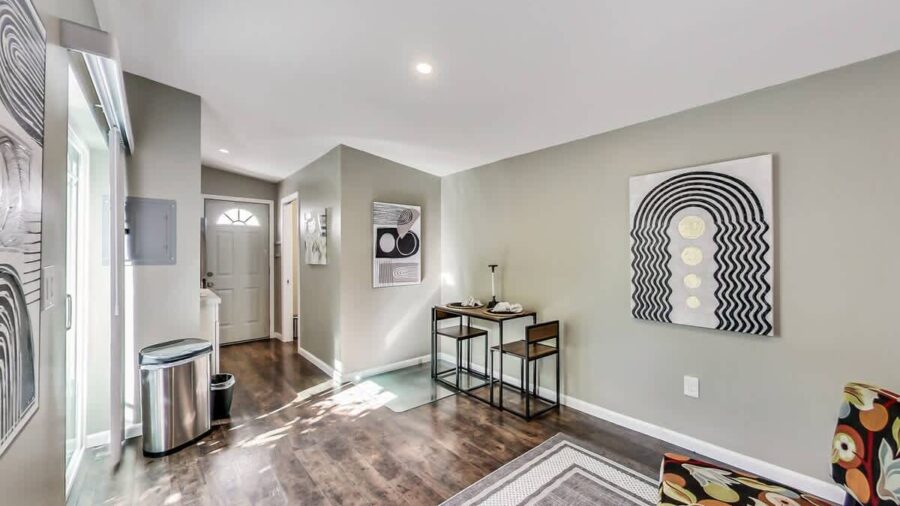 Dining area for 2 or a good work space.