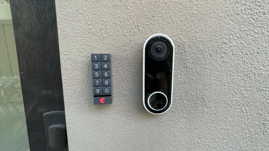 Smart lock keyless entry and video doorbell