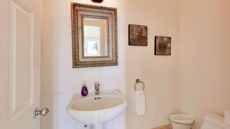 Main level half bathroom