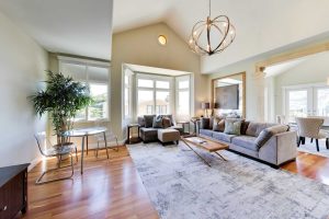 Spacious and comfy living room.