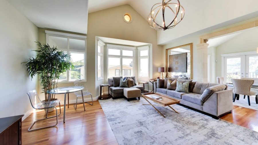 Spacious and comfy living room.