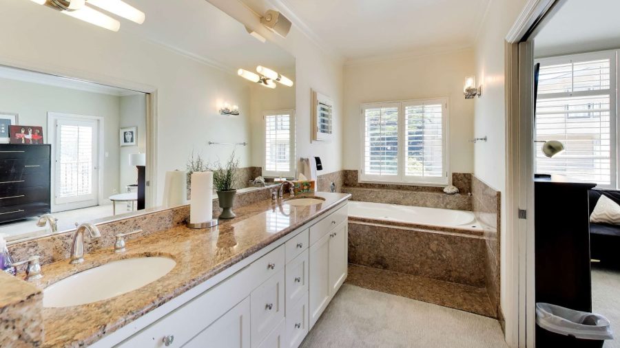 Master bathroom soaking tub