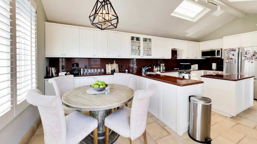 Kitchen Dining area with coffee and tea